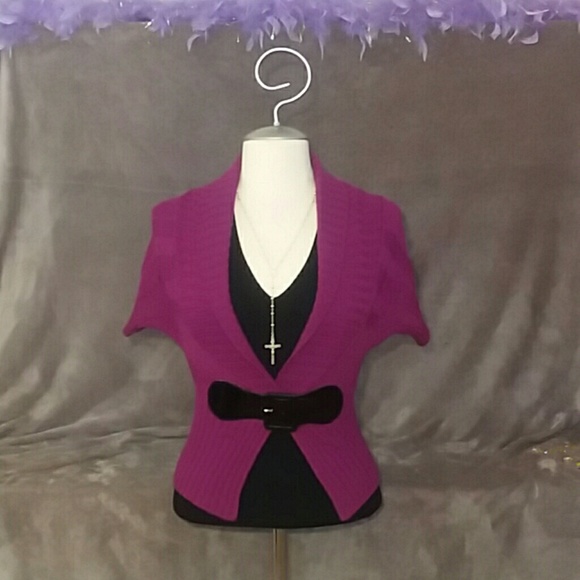 Derek Hart Magenta Sweater Top - Picture 1 of 3